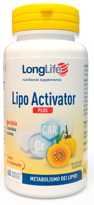 LONGLIFE LIPO ACTIVATOR PLUS 60 TAVOLETTE RIVESTITE DA 1,6 G - Farmacia Dott. Pasquale Russo