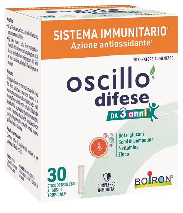 OSCILLO DIFESE 3+ 30 STICK OROSOLUBILI - Farmacia Dott. Pasquale Russo