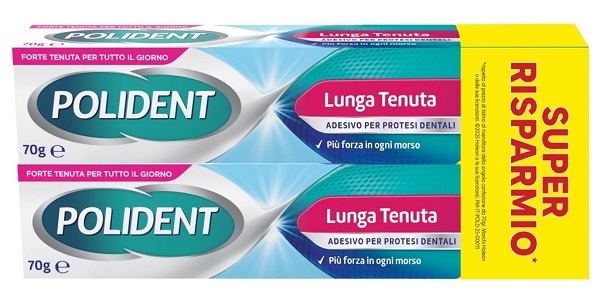 ADESIVO PROTESI DENTALI POLIDENT LUNGA TENUTA 2 TUBETTI X 70 G - Farmacia Dott. Pasquale Russo