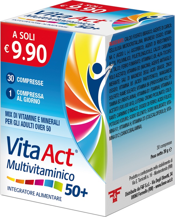 VITA ACT MULTIVITAMINICO 50+ 30 COMPRESSE - Farmacia Dott. Pasquale Russo