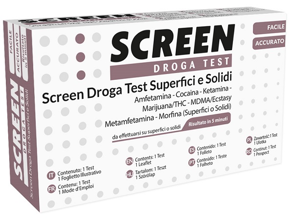 SCREEN DROGA TEST 7 DROGHE SU SUPERFICI SOLIDI O POLVERI - Farmacia Dott. Pasquale Russo