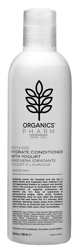 ORGANICS PHARMA HYDRATE CONDITIONER WITH YOGURT AND LAVENDER 250 ML - Farmacia Dott. Pasquale Russo