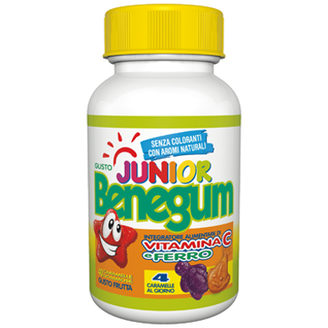 BENEGUM JUNIOR VIT C E FERRO 40 CARAMELLE GOMMOSE GUSTO FRUTTA - Farmacia Dott. Pasquale Russo