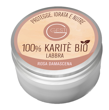 GESTI 100% KARITE' BIO 10 ML ROSA DAMASCENA LABBRA - Farmacia Dott. Pasquale Russo