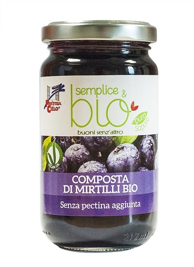 SEMPLICE&BIO COMPOSTA DI MIRTILLI SENZA PECTINA 220 G - Farmacia Dott. Pasquale Russo
