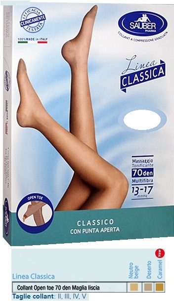 SAUBER COLLANT OPEN TOE MAGLIA LISCIA 70 DEN COLORE NEUTRO BEIGE TAGLIA 4 LINEA CLASSICA - Farmacia Dott. Pasquale Russo