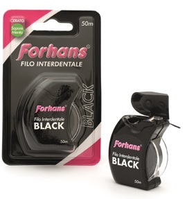 FORHANS FILO INTERDENTALE BLACK 50 METRI - Farmacia Dott. Pasquale Russo