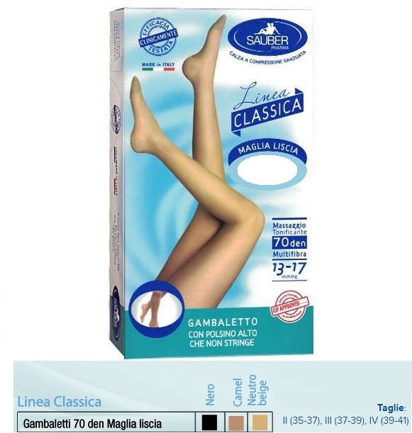SAUBER GAMBALETTO MAGLIA LISCIA 70 DENARI CAMEL 3 - Farmacia Dott. Pasquale Russo