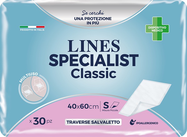 TRAVERSA PER INCONTINENZA LINES SPECIALIST CLASSIC 40X60 CM 30 PEZZI - Farmacia Dott. Pasquale Russo