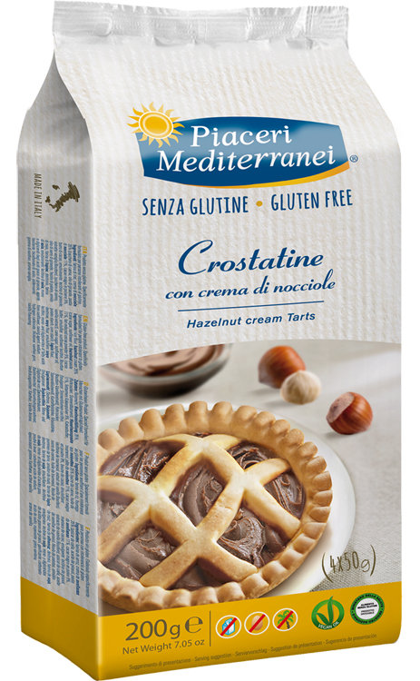 PIACERI MEDITERRANEI CROSTATINA CON CREMA DI NOCCIOLA 4 X 50 G - Farmacia Dott. Pasquale Russo