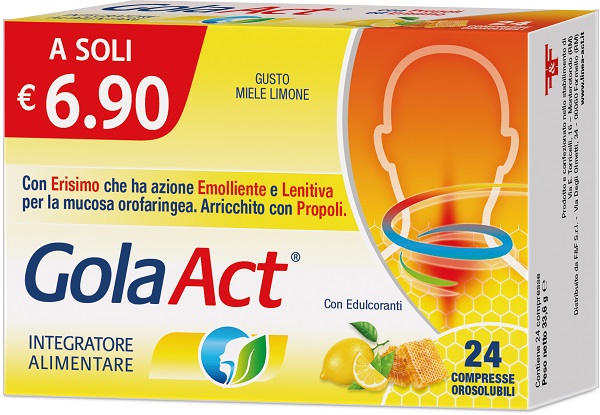 GOLA ACT MIELE E LIMONE 24 COMPRESSE OROSOLUBILI - Farmacia Dott. Pasquale Russo