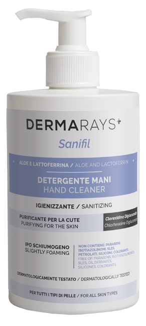 DERMARAYS SANIFIL DETERGENTE MANI IGIENIZZANTE ALOE E LATTOFERRINA 500 ML - Farmacia Dott. Pasquale Russo