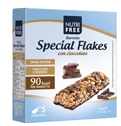 NUTRIFREE BARRETTE SPECIAL FLAKES CIOCCOLATO 24,8 G X 5 - Farmacia Dott. Pasquale Russo