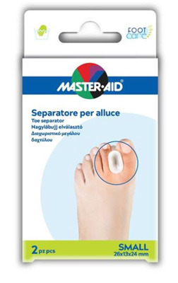 SEPARATORE DITA IN GEL MASTER-AID FOOTCARE PER ALLUCE SMALL 2 PEZZI D1 - Farmacia Dott. Pasquale Russo