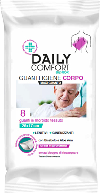 DAILY COMFORT SENIOR GUANTO DETERGENTE 8 PEZZI - Farmacia Dott. Pasquale Russo