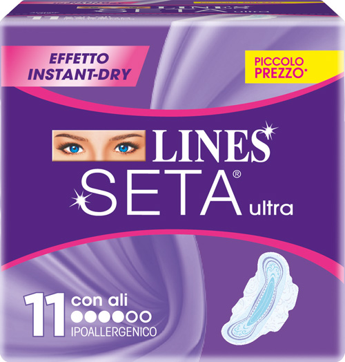 LINES SETA ULTRA ASSORBENTI CON ALI 11 PEZZI - Farmacia Dott. Pasquale Russo