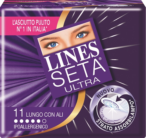 ASSORBENTE LINES SETA ULTRA LUNGO CON ALI 11 PEZZI - Farmacia Dott. Pasquale Russo