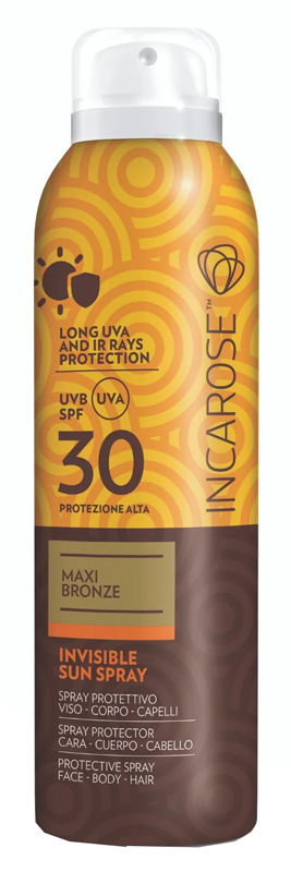INCAROSE MAXI BRONZE INVISIBLE SUN SPRAY SPF30 150 ML - Farmacia Dott. Pasquale Russo