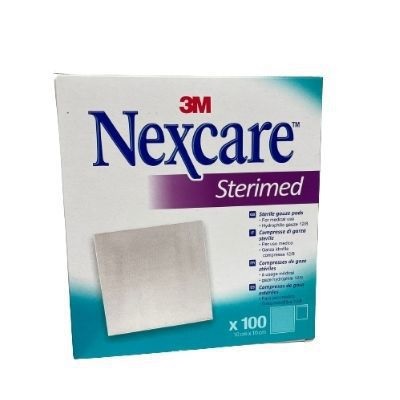 GARZA COMPRESSA NEXCARE STERIMED IN COTONE 20 FILI 18X40CM MULTILINGUAL 100 PEZZI - Farmacia Dott. Pasquale Russo