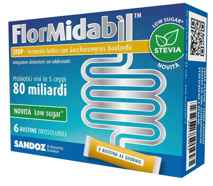 FLORMIDABIL STOP 6 BUSTINE CON STEVIA - Farmacia Dott. Pasquale Russo