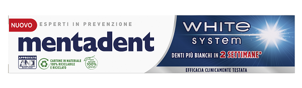 MENTADENT WHITE SYSTEM 75 ML - Farmacia Dott. Pasquale Russo