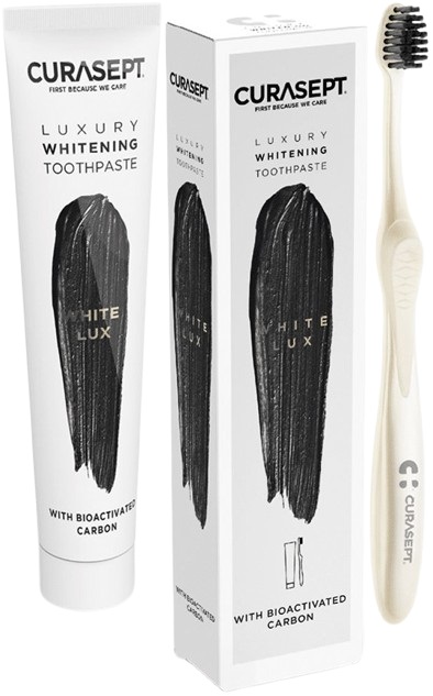 CURASEPT WHITE LUXURY WHITENING DENTIFRICIO 75 ML + SPAZZOLINO - Farmacia Dott. Pasquale Russo