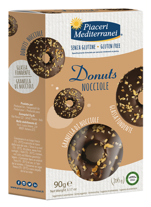 PIACERI MEDITERRANEI DONUTS NOCCIOLE 90 G - Farmacia Dott. Pasquale Russo