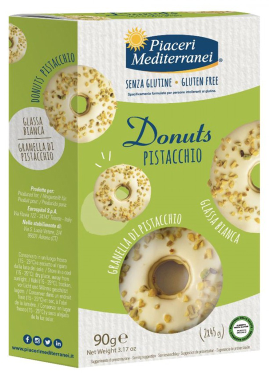 PIACERI MEDITERRANEI DONUTS PISTACCHIO 90 G - Farmacia Dott. Pasquale Russo