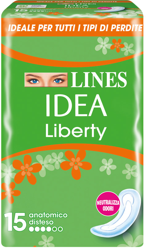 LINES IDEA ASSORBENTE LIBERTY ANATOMICO 15 PEZZI - Farmacia Dott. Pasquale Russo