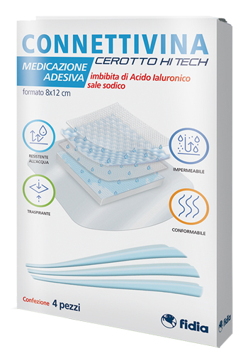 CEROTTO CONNETTIVINA HITECH 8 X 12 CM 4 PEZZI - Farmacia Dott. Pasquale Russo