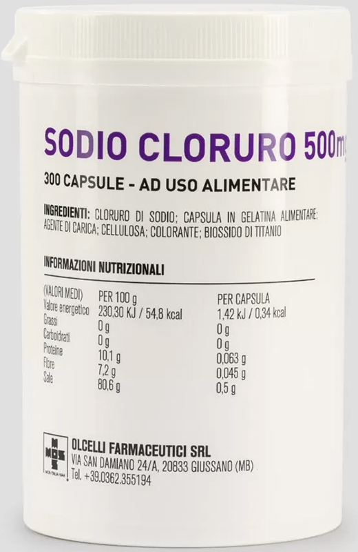 SODIO CLORURO 300 CAPSULE 500MG - Farmacia Dott. Pasquale Russo