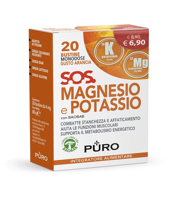 PURO MAGNESIO POTASSIO E BAOBAB 20 BUSTINE 4 G - Farmacia Dott. Pasquale Russo