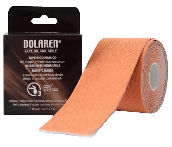 DOLAREN TAPE RICARICABILE CEROTTO TERAPEUTICO BEIGE CM 5X5 M IN ROTOLO - Farmacia Dott. Pasquale Russo