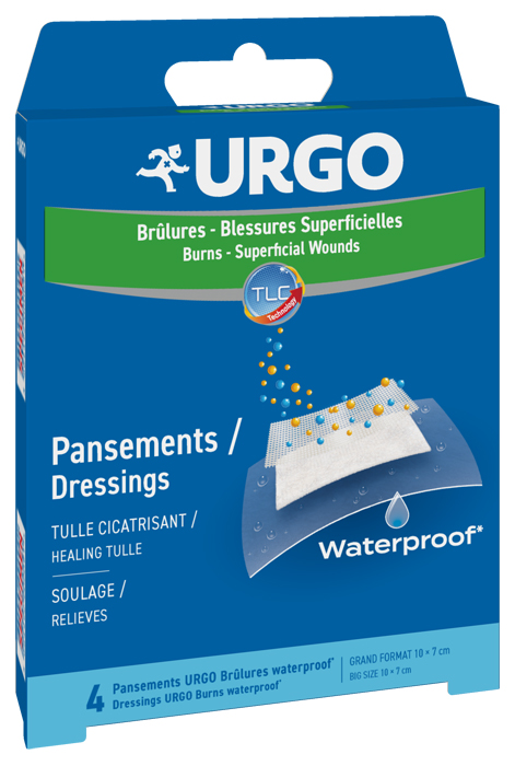 URGO USTIONI SUPERFICIALI WATERPROOF 10 X 7 CM 4 PEZZI - Farmacia Dott. Pasquale Russo