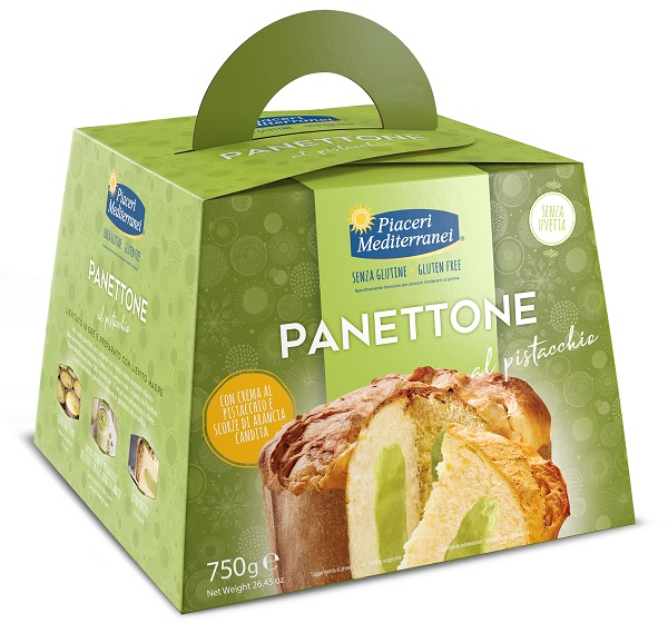 PIACERI MEDITERRANEI PANETTONE AL PISTACCHIO 750 G - Farmacia Dott. Pasquale Russo