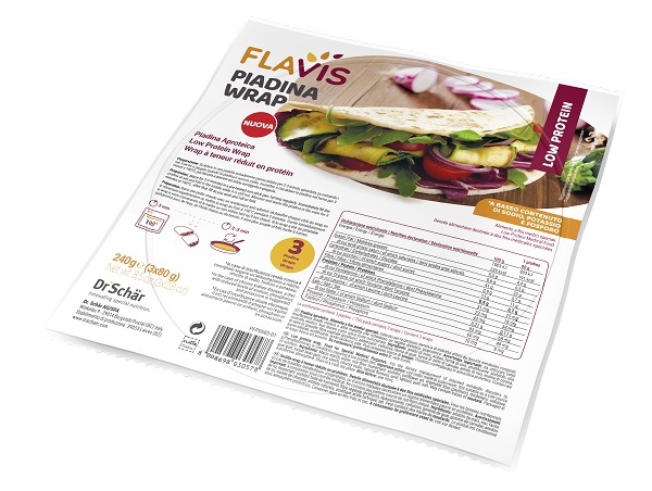 FLAVIS PIADINA WRAP APROTEICA 3 PEZZI DA 80 G - Farmacia Dott. Pasquale Russo