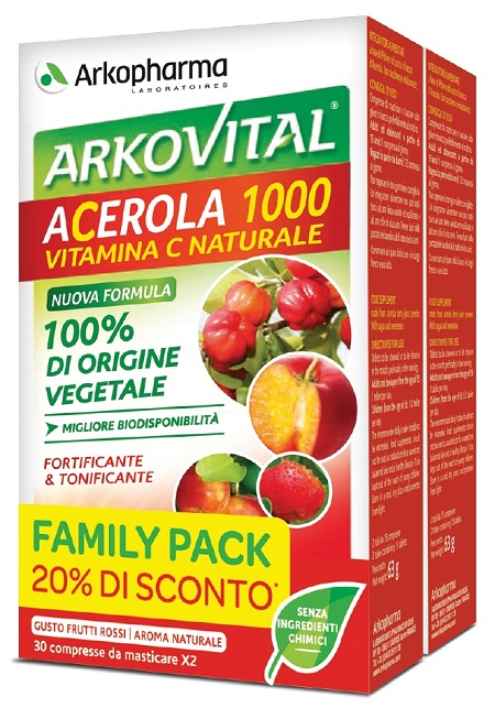 ARKOVITAL ACEROLA 1000 PACK FAMILY 60 COMPRESSE - Farmacia Dott. Pasquale Russo