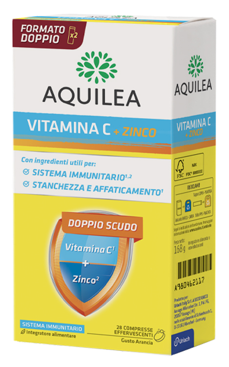 AQUILEA VITAMINA C 14 COMPRESSE EFFERVESCENTI BIPACK - Farmacia Dott. Pasquale Russo