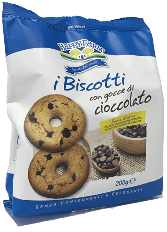 HAPPY FARM BISCOTTI GOCCE CIOCCOLATO 200 G - Farmacia Dott. Pasquale Russo