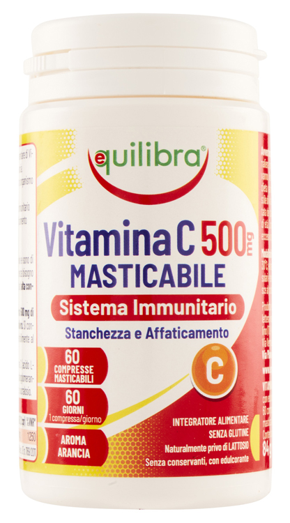 VITAMINA C 500MG MASTICABILE SISTEMA IMMUNITARIO 60 COMPRESSE - Farmacia Dott. Pasquale Russo