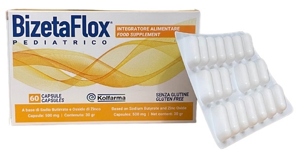 BIZETAFLOX PEDIATRICO 60 CAPSULE DA 500 MG - Farmacia Dott. Pasquale Russo