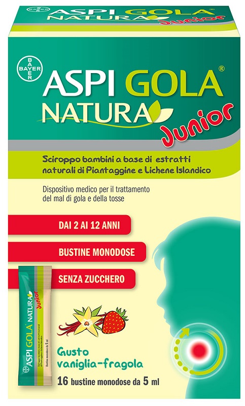 ASPI GOLA NATURA JUNIOR 16 BUSTINE MONODOSE DA 5 ML - Farmacia Dott. Pasquale Russo