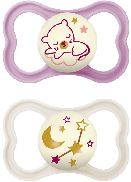 MAM AIR NIGHT SUCCHIETTO 6+ MESI SILICONE FEMMINA 2 PEZZI - Farmacia Dott. Pasquale Russo