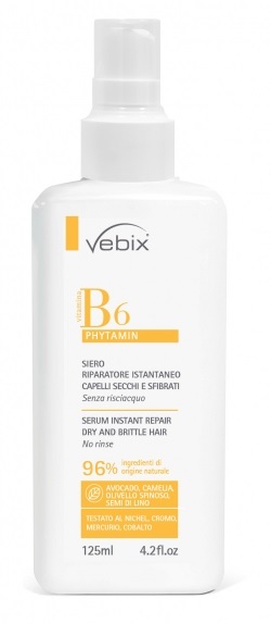 VEBIX PHYTAMIN B6 SIERO CAPELLI SECCHI SFIBRATI RIPARATORE ISTANTANEO 125 ML - Farmacia Dott. Pasquale Russo