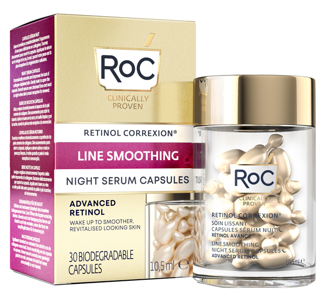 ROC RETINOL CORREXION LINE SMOOTHING SIERO VISO NOTTE 30 CAPSULE - Farmacia Dott. Pasquale Russo