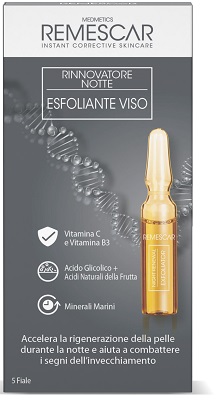 REMESCAR RINNOVATORE NOTTE ESFOLIANTE VISO 5 FIALE X 2 ML - Farmacia Dott. Pasquale Russo