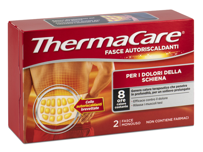 FASCIA AUTORISCALDANTE A CALORE TERAPEUTICO THERMACARE SCHIENA 2 PEZZI - Farmacia Dott. Pasquale Russo