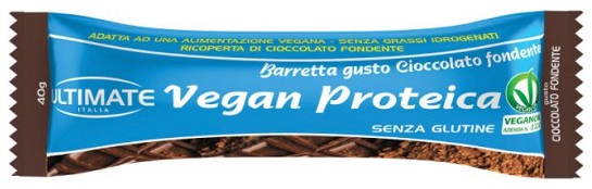 ULTIMATE BARRETTA VEGAN PROTEICA CIOCCOLATO FONDENTE 24 G - Farmacia Dott. Pasquale Russo