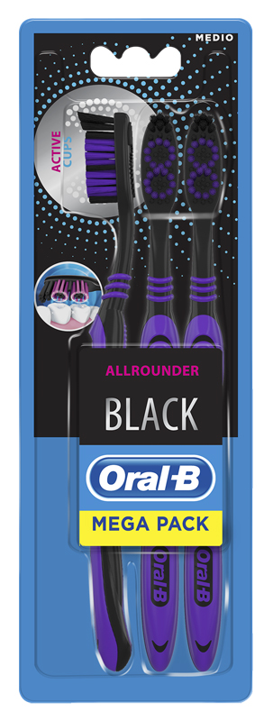 ORALB ALL ROUNDER BLACK SPAZZOLINO MANUALE 3 PEZZI - Farmacia Dott. Pasquale Russo