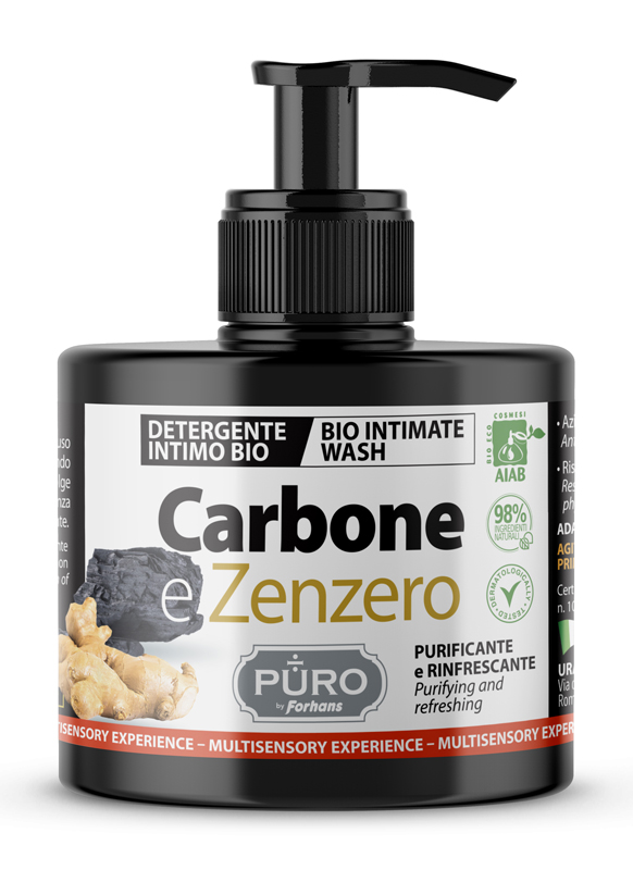 FORHANS PURO DETERGENTE INTIMO CARBONE & ZENZERO 250 ML - Farmacia Dott. Pasquale Russo